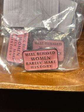 Pink 'Well Behaved Women Rarely Make History' Enamel Pin